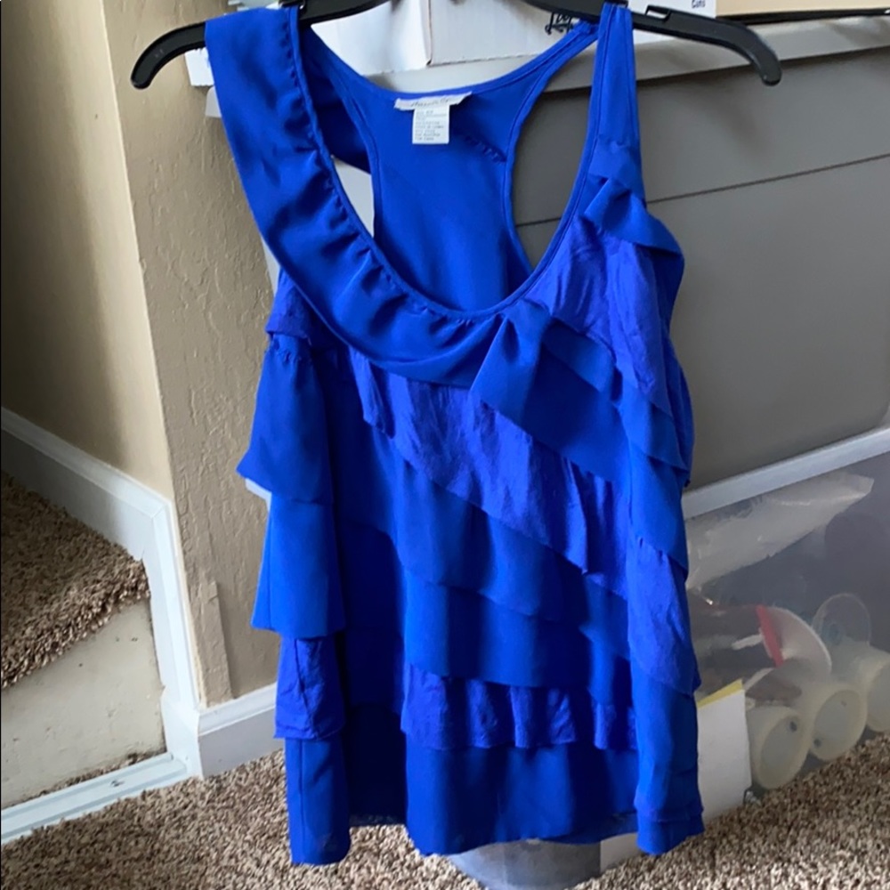 Hanna G. Ruffle Racerback Tank Top